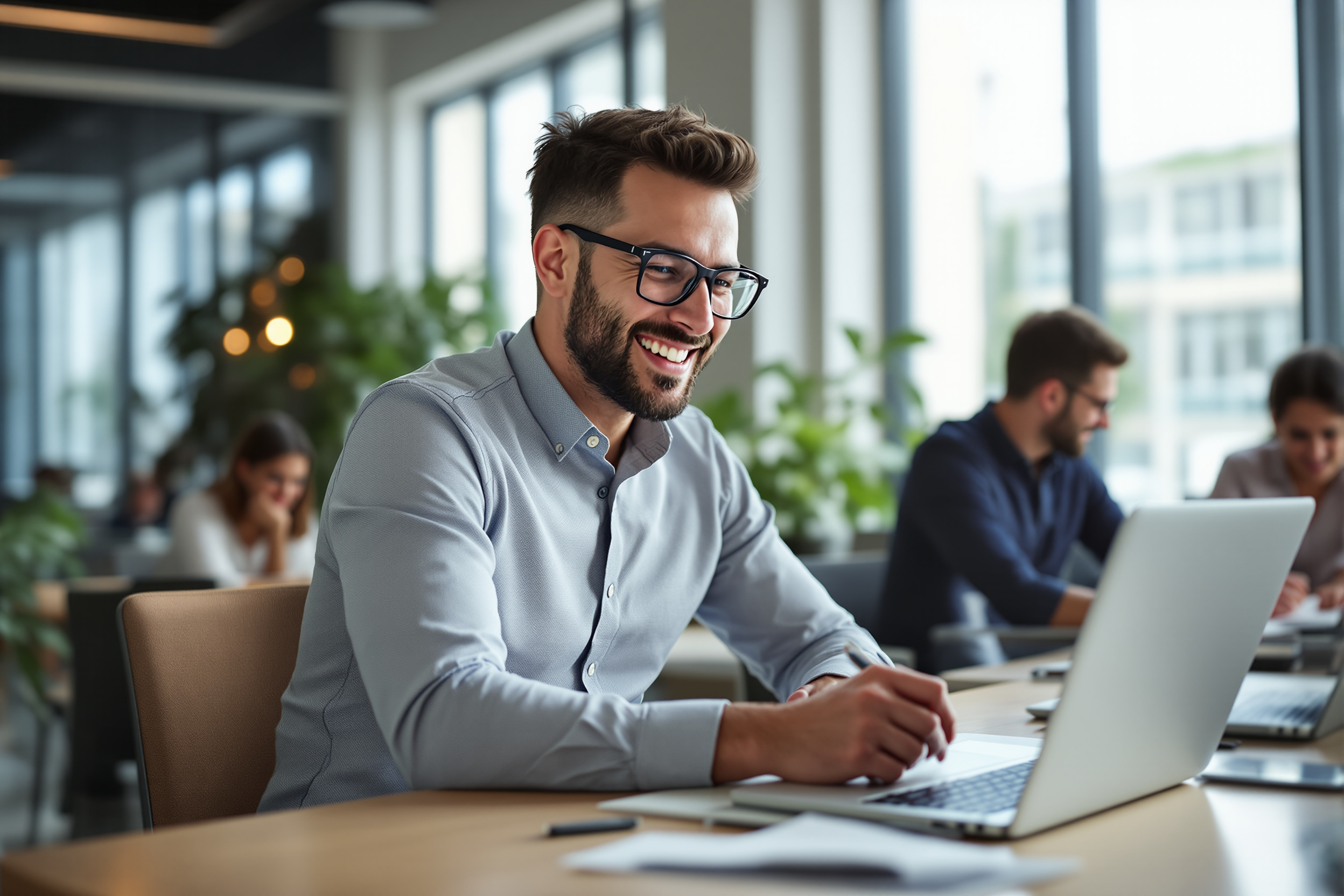 Vertriebsmitarbeiter führt erfolgreichen B2B-Discovery-Call mit HubSpot-Unterstützung. Vertriebsmitarbeiter führt erfolgreichen B2B-Discovery-Call mit HubSpot-Unterstützung.