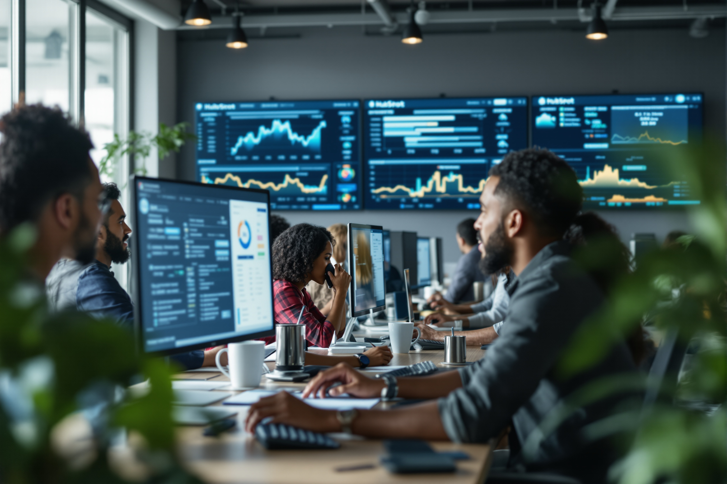 Vertriebsteam nutzt Dialer‑Analytics mit HubSpot‑Integration zur Steigerung des ROI. Vertriebsteam nutzt Dialer‑Analytics mit HubSpot‑Integration zur Steigerung des ROI.