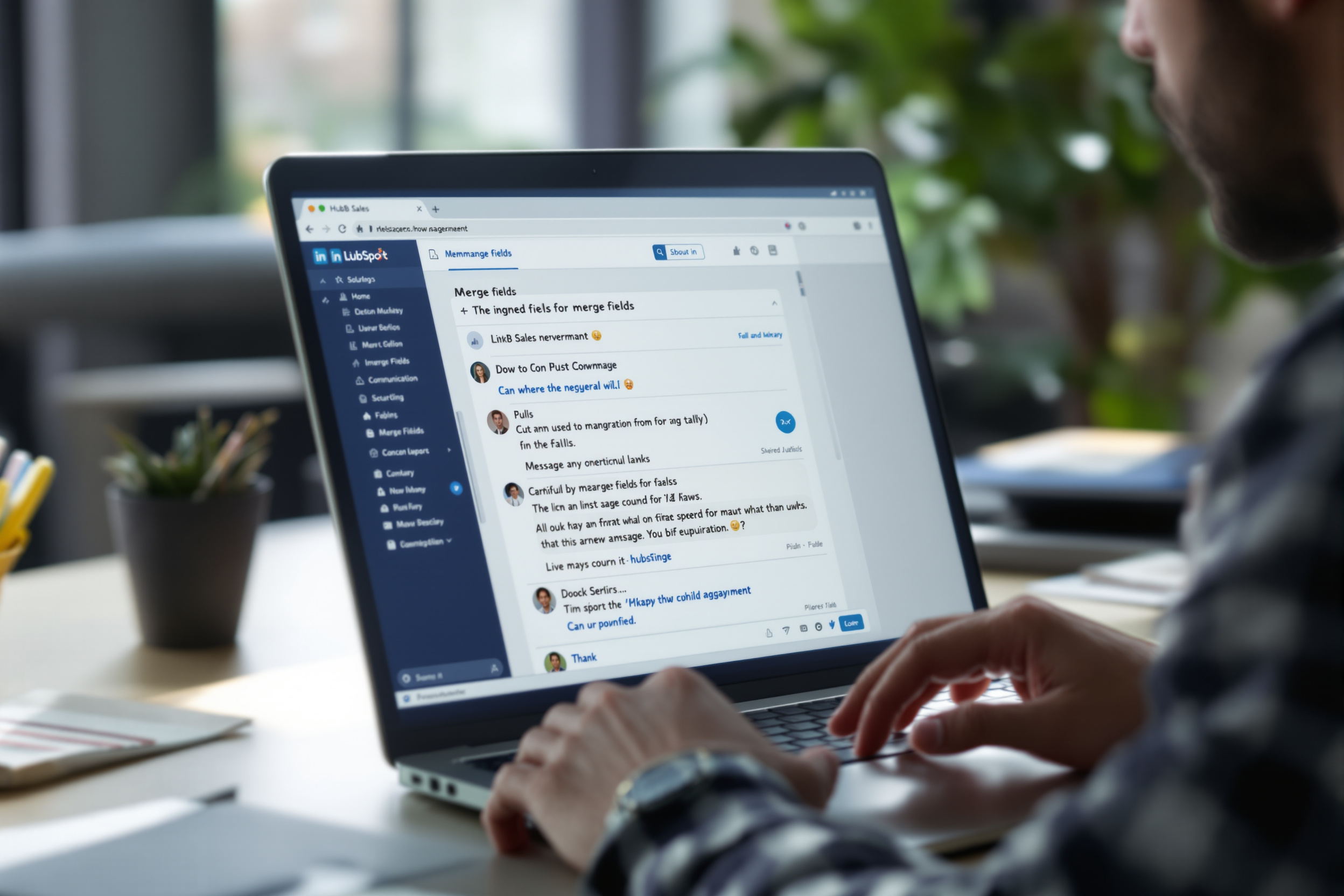 Merge Fields in LinkedIn Messages HubSpot | Outreach-Master
