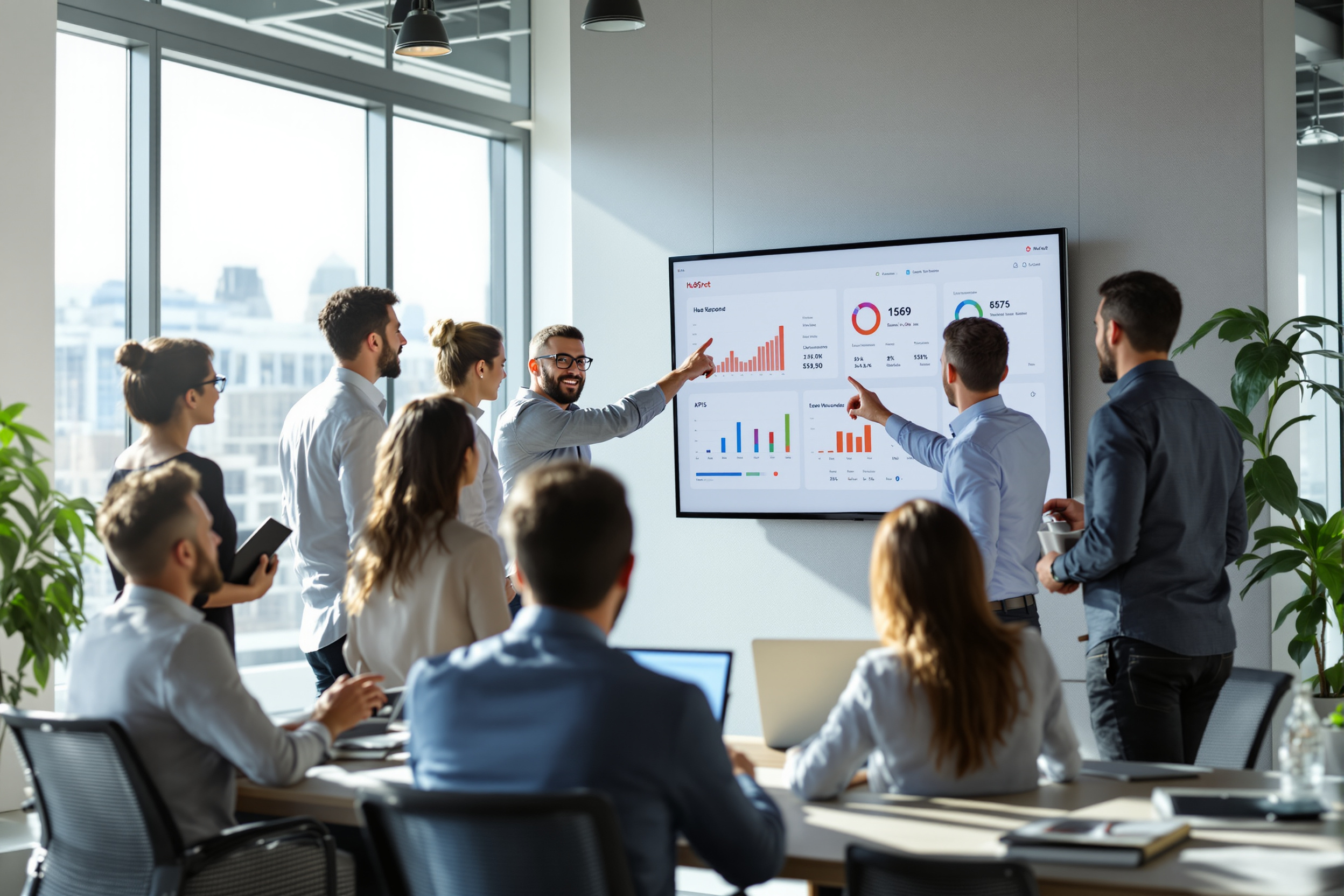 Vertriebsteam analysiert HubSpot-Daten zur Verbesserung der Lead-Conversion. Vertriebsteam analysiert HubSpot-Daten zur Verbesserung der Lead-Conversion.