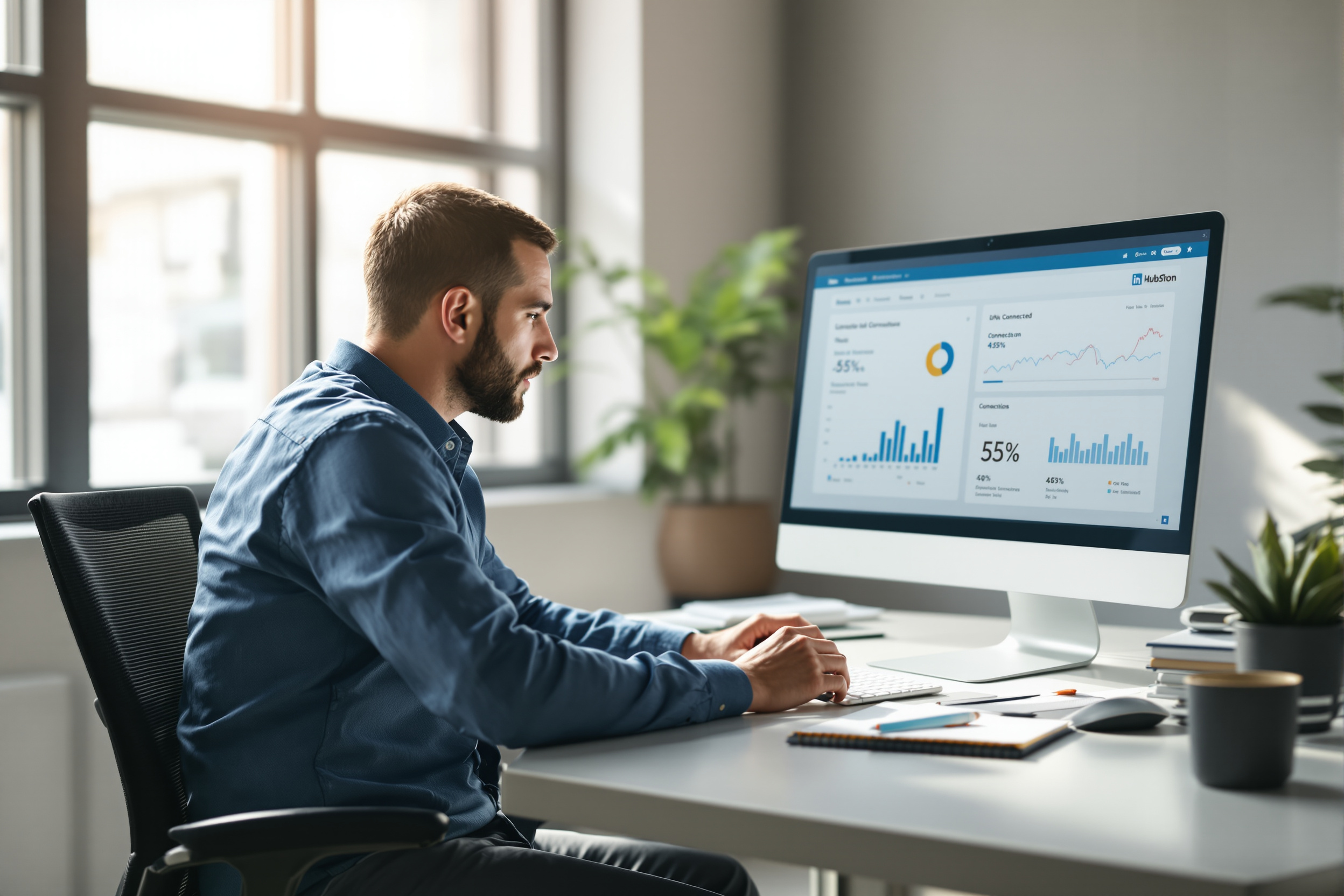 Vertriebsmitarbeiter automatisiert HubSpot LinkedIn-Follow-up-Nachrichten. Vertriebsmitarbeiter automatisiert HubSpot LinkedIn-Follow-up-Nachrichten.