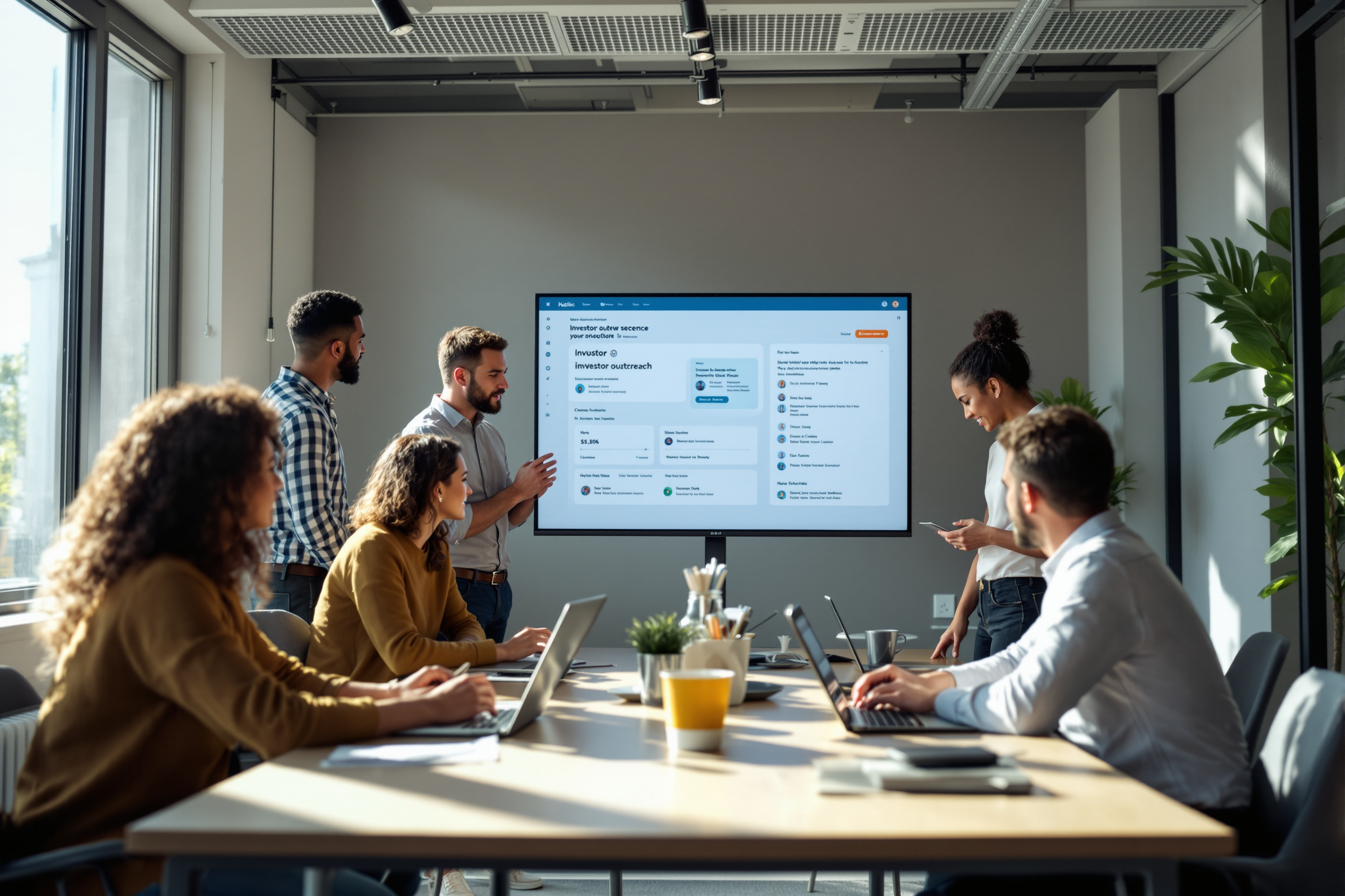 Team arbeitet an Investor-Outreach-Sequenzen in HubSpot zur Systematisierung des Fundraisings Team arbeitet an Investor-Outreach-Sequenzen in HubSpot zur Systematisierung des Fundraisings